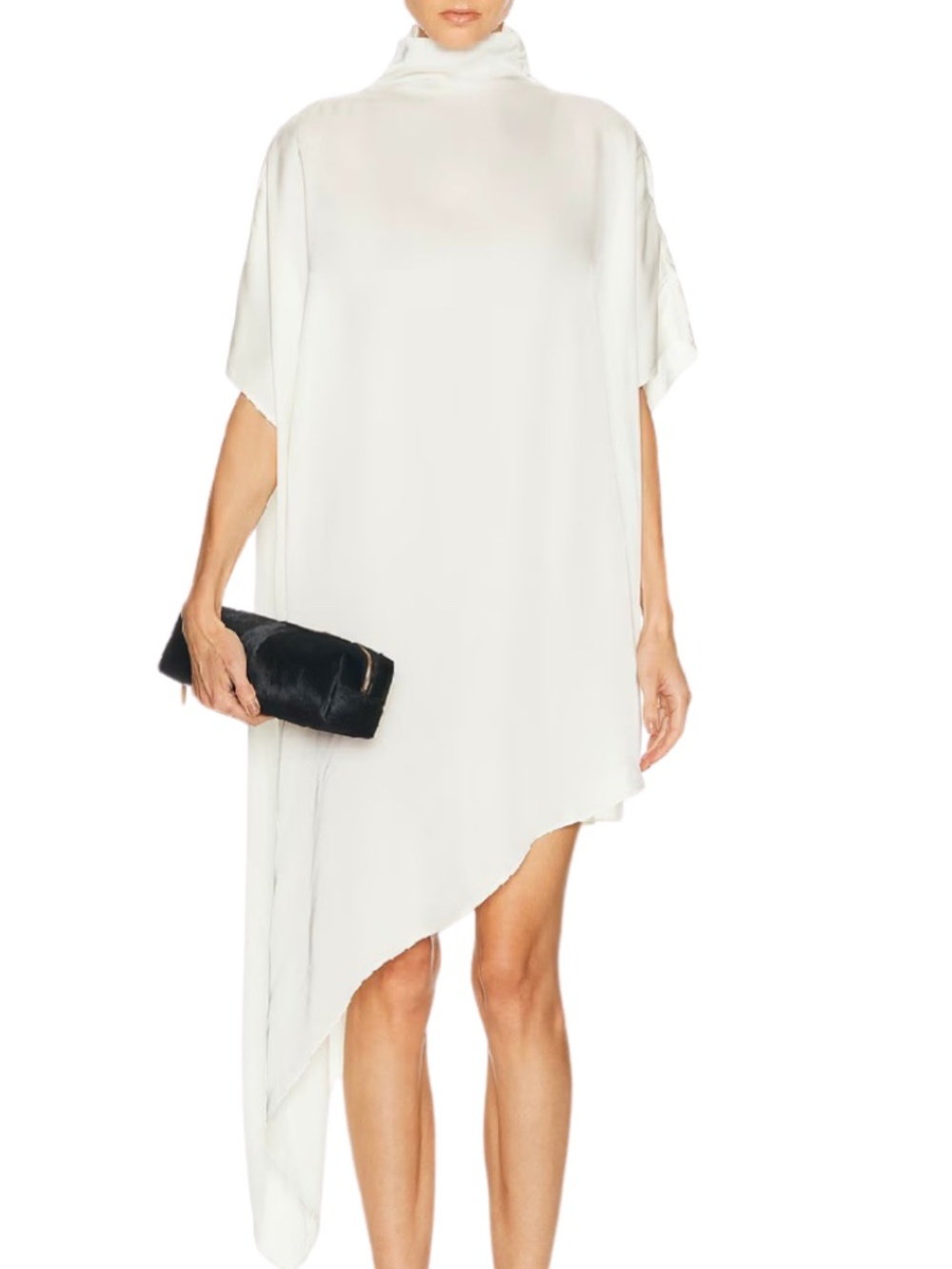 EAVES Noss Asym Mini Dress White $310 NWT Sz M